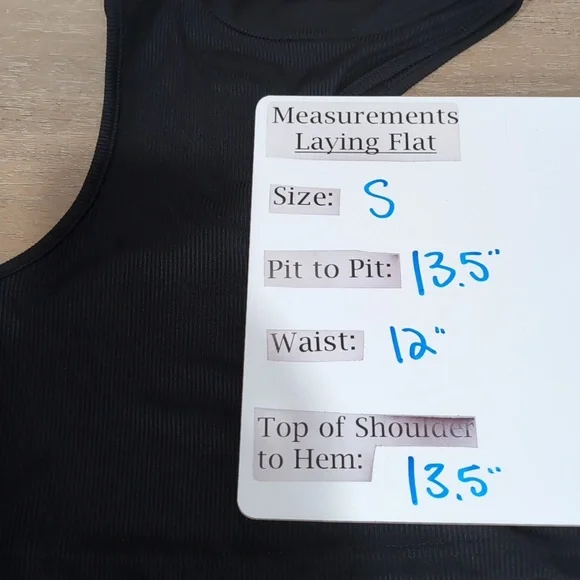 SHEIN Black Ribbed High Neck Asymmetric Sleeveless Crop Top Size Small - Picture 6 of 6